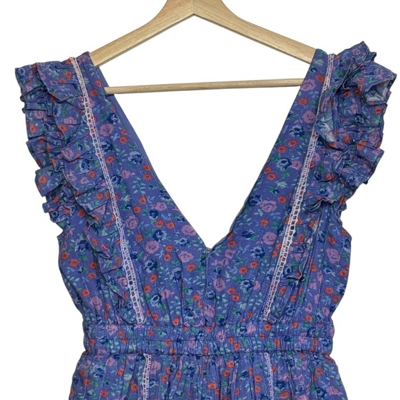 LoveShackFancy Bennet Mini Dress in Summer Blues SZ. S - Picture 5 of 16